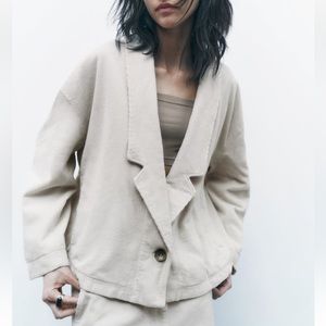 Zara oversized corduroy blazer